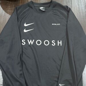 Nike Black Swoosh Logo Crewneck